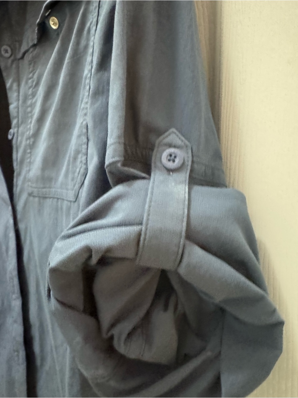 REI Women's Slate Blue Button-Down Utility Shirt - Picture 5 of 12